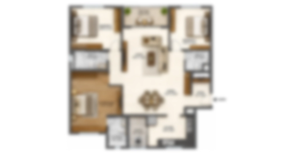 Eden Enclave Thane 3 BHK Floor Plan